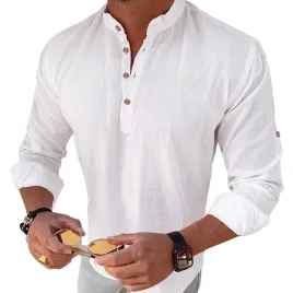 koszula-meska-stojka-casual-codzienna-lniana-len-3xl-bialy