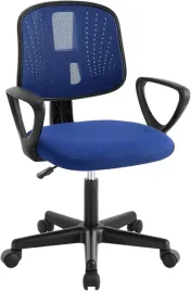 krzeslo-dla-dzieci-klihome-biurowe-ergonomiczne-siatkowe-niebieskie