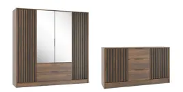 orzech-zestaw-szafa-4-drzwiowa-lustro-komoda-155cm-lamele-nela-ps