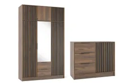 orzech-zestaw-szafa-z-lustrem-3d-nadstawka-komoda-105cm-lamele-nela-ps