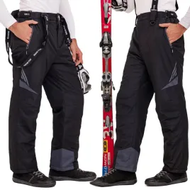 snow-fun-meskie-spodnie-narciarskie-snowboard-membrana-na-sanki-10-000-m-czarny-poliester-mezczyzna