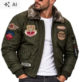 kurtka-meska-pilotka-cipo-baxx-bomber-z-futrzanym-kolnierzem-ocieplana-zielony-nylon
