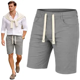 spodenki-meskie-95percent-bawelna-krotkie-spodnie-klasyczne-modne-pas-z-gumka-l-eleganckie-przed-kolano-szary-mezczyzna