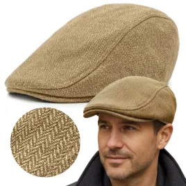 kaszkiet-meski-zimowy-ocieplany-elegancka-czapka-w-jodelke-pako-jeans-bezowy-tkanina-mezczyzna