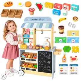 sklep-market-drewniany-stragan-food-truck-z-kostkarka-do-lodu-na-kolkach