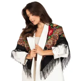 chusta-ludowa-alessio-goralska-folk-kwiaty-duza-105-cm-czarny-poliester