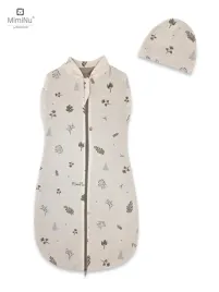 kieczmerski-2w1-otulaczek-spiworek-z-czapeczka-miminu-soft-teddy-gladki-0-3m-listki