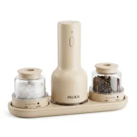 mlynek-elektryczny-2w1-do-soli-i-pieprzu-bezowy-usb-c-hu-ka-pulse-dune-sand-metal-mielenie-przypraw