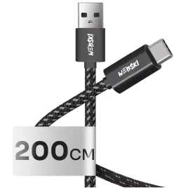 webski-mocny-kabel-nylon-200cm-3a-usb-usb-c-typ-c-czarny
