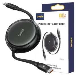 boste-kabel-rozwijany-zwijany-usb-c-type-c-100w-pd-qc-szybkie-ladowanie-1m-czarny