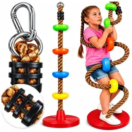 lina-do-wspinaczki-dla-dzieci-2-w-1-z-hustawka-i-dyskami-gruba-25-mm-100-kg-wiklina-wiek-3-lata