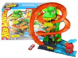 hot-wheels-city-zestaw-torow-zakrecony-tor-remiza-t-rexa-autko-zestaw-4-karton-metal-plastik-wiek-4-lata