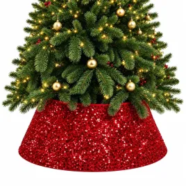 oslona-stojaka-choinki-60-cm-czerwona-aksamitna-cekiny-kolnierz