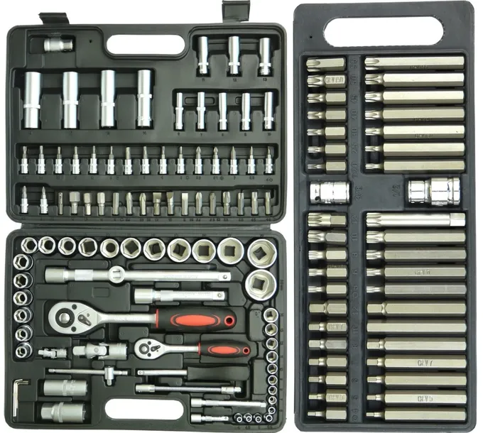 ZESTAW KLUCZY NASADOWYCH KLUCZE NASADOWE TORX 108 SZTUK NASADKI WALIZKA 108