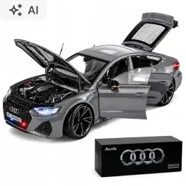 audi-rs7-sportback-1-18-model-metalowy-pilot-led-swiatla-otwierany-szary-bialy