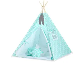 namiot-tipi-dla-dzieci-zawieszki-piora-maroko-mietowe