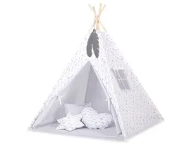 namiot-tipi-dla-dzieci-zawieszki-piora-szare-strzalki-szary