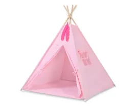 namiot-tipi-dla-dzieci-mata-zawieszki-piora-rozowy