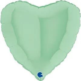 serce-matowe-zielone-18-46-cm