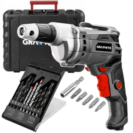 wiertarko-wkretarka-sieciowa-520w-bity-walizka-graphite-zestaw-wiertel