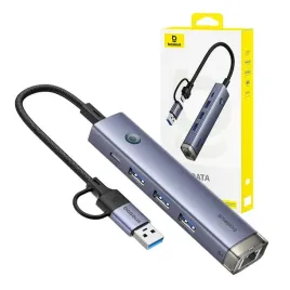 hub-4w1-baseus-ultrajoy-usb-aandusb-c-do-3xusb3-0-usb-c-rj45-szary