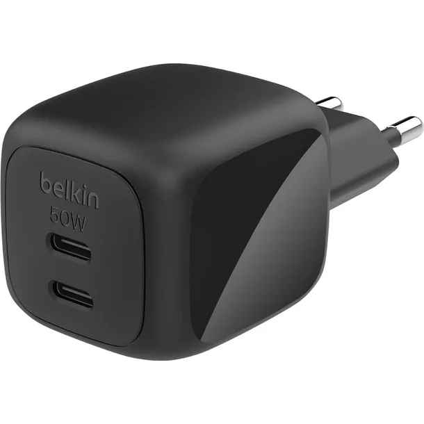 Ładowarka sieciowa Belkin Pro 50W, 2x USB-C PD 3.0 mała kompaktowa ...