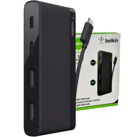 belkin-travel-hub-4-port-f4u090btlbk-usb-c-2x-usb-c-2x-usb-a-5-gbps-czarny