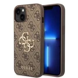 plecki-guess-do-apple-iphone-15-4g-big-metal-logo-brazowy