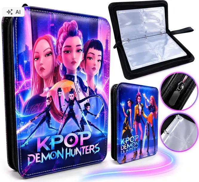 Album HUNTIX na 400 kart DEMON HUNTERS segregator z zamkiem na karty K-POP