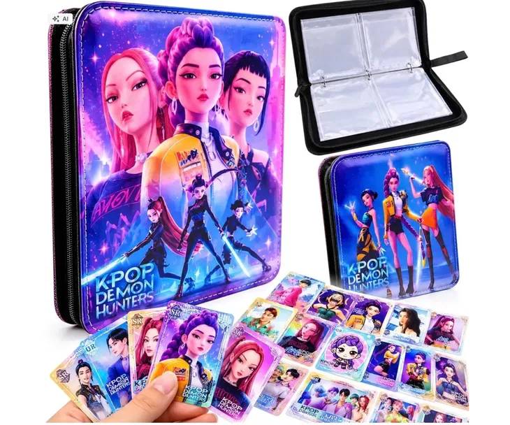 Album na 400 kart K-POP Demon Hunters+ Box 288 kart kolekcjonerskich Wzory