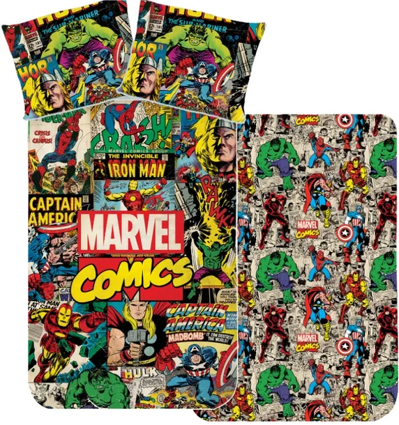 POŚCIEL 140x200 MARVEL IRON MAN KAPITAN AMERYKA HULK AVENGERS SPIDERMAN