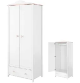 szafa-dziecieca-mlodziezowa-85-cm-2-drzwi-szuflada-bialy-roz-luna-ln-01