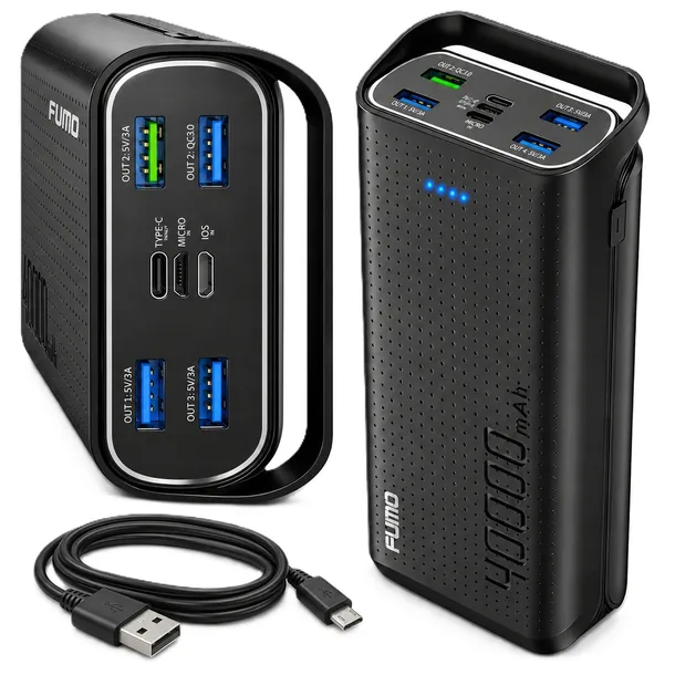 POWERBANK FUMO 40000mAh 22,5W SZYBKIE ŁADOWANIE PD QC 3.0 USB-C USB-A LED