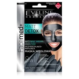 eveline-facemed-matt-detox-maska-weglowa-matujaca-2x5-ml
