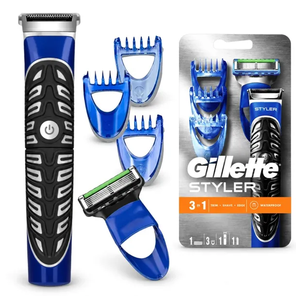 Gillette Styler 3w1 maszynka do golenia trymer ProGlide + 3 nasadki czarny