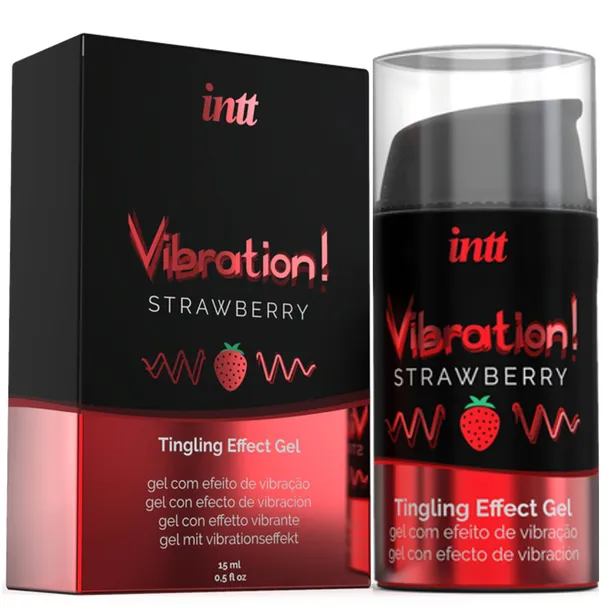 Intt Vibration Strawberry Żel Stymulujący Wibrator W Płynie