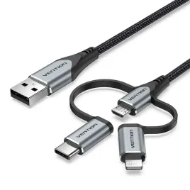 kabel-vention-usb-a-3w1-grey