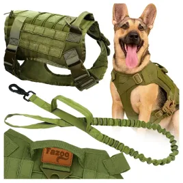 szelki-dla-psa-guard-ze-smycza-mocne-taktyczne-wojskowe-smycz-150cm-zielone