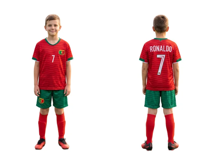 Ronaldo Portugalia komplet koszulka spodenki getry rozmiar 116