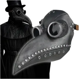 maska-plague-doctor-dzuma-ptak-smierc-doktor-plagi-zaraza-halloween-cwieki-lateksowa-na-twarz-szara-unisex-kruka-z-goglami