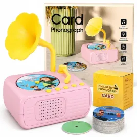 gramofon-odtwarzacz-dla-dzieci-zestaw-muzyczny-96-kart-nagrywanie-pozytywka-zestaw-instrumentow-plastik-wiek-3-lata