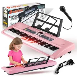 duzy-keyboard-organy-pianino-61klawiszy-podswietlane-klawisze-led-rozowy-pianinko-plastik-wiek-3-lata