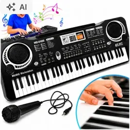 keyboard-organy-pianino-dla-dzieci-organki-mikrofon-pianinko-dzien-dziecka-czarny-plastik-chlopcy-dziewczynki-unisex-wiek-2-lata