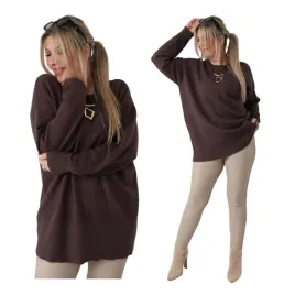 damski-sweter-z-ozdobnym-przeszyciem-elegancki-duze-romiary-luzny-modny-rozmiar-44-46-do-bioder-brazowy-bawelna-kobieta