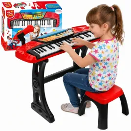 keyboard-organki-pianinko-dla-dzieci-stolek-mikrofon-statyw-nagrywanie-mp3-plastik-chlopcy-dziewczynki-unisex-wiek-3-lata