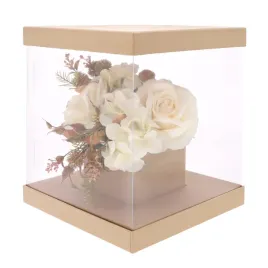 pudelko-prezentowe-flower-box-przezroczyste-z-kraftowego-kartonu-na-kwiaty-i-upominki-wysokosc-28-cm-wymiary-25-x-25-cm-do-samodzielnego-zlozenia