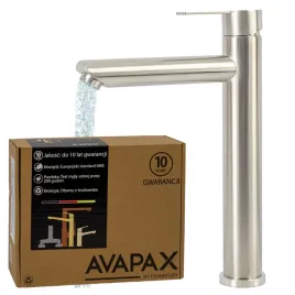 bateria-umywalkowa-stojaca-wysoka-szczotkowana-stal-inox-na-blat-avapax-jednouchwytowa-ze-stala-wylewka-srebrna-do-lazienki