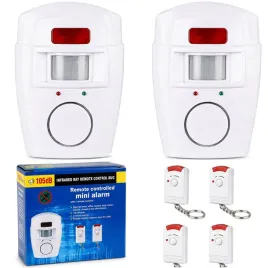 zestaw-2x-alarm-bezprzewodowy-czujnik-ruchu-syrena-na-baterie-4-piloty-system-antywlamaniowy-do-domu-i-mieszkania-zabezpieczenie-centrala-alarmowa