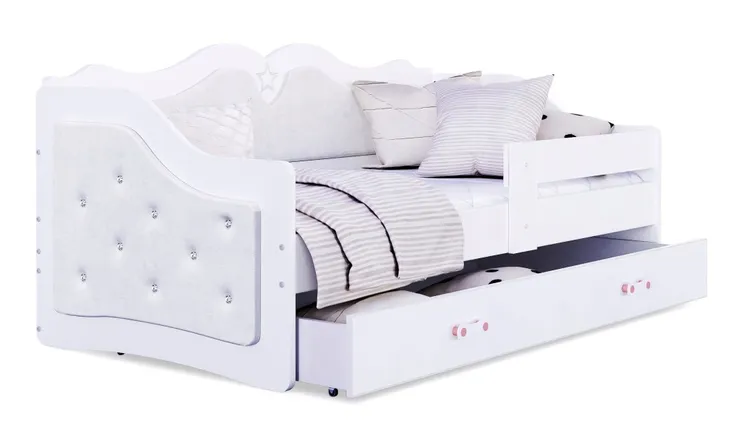 Łóżko tapicerowane 160x80 szuflada + materac LILI