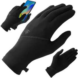 rekawiczki-4f-meskie-damskie-jesienne-zimowe-do-telefonu-sportowe-u216-l-pieciopalczaste-krotkie-czarny-poliester-uniseks